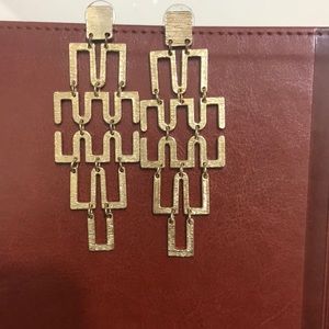 Gold plated chandelier earrings